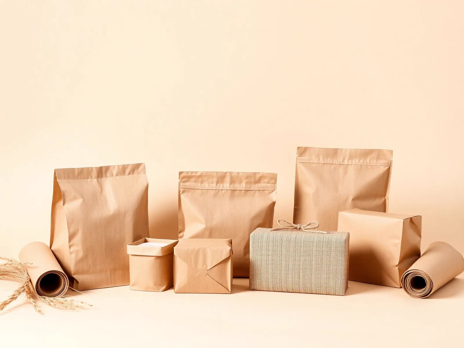 Packaging prototypes · bags, boxes, mailers
